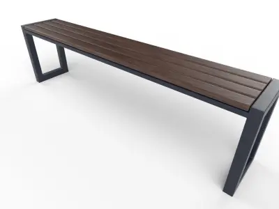 Bench  M09 Low-poly 3D model