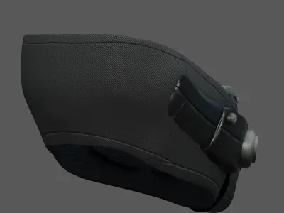 Gas mask respirator scifi futuristic 3d  Low-poly 3D model 27