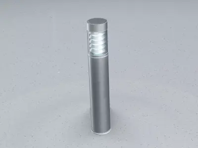 Low-Poly Basic Light Column 17 - Street Light Set-9 Low-poly 3D model