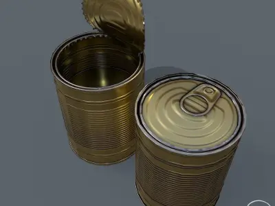 Realistic Pbr Tin can Low-poly 3D model