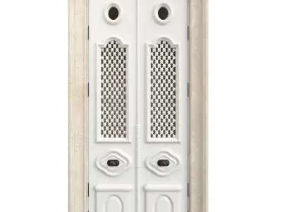 Entrance classic door 82 3D model