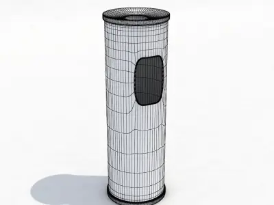 Street trash can - collection 5 models  3D model
