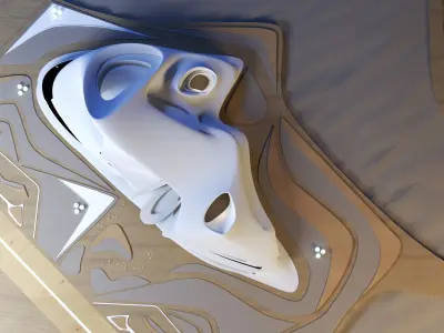 organic building  Low-poly 3D model