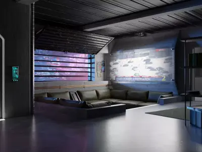 Cyberpunk Apartment v4 Scene 3D model