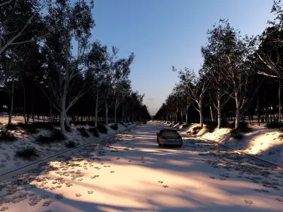 Twilight Highway 3dsmax Low-poly 3D model