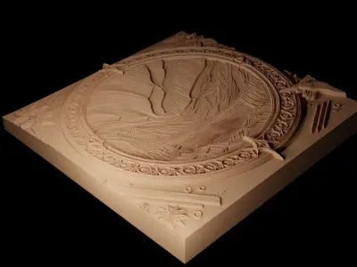 Northern Lights CNC 3d Print High Relief Sand Casting 3D print model