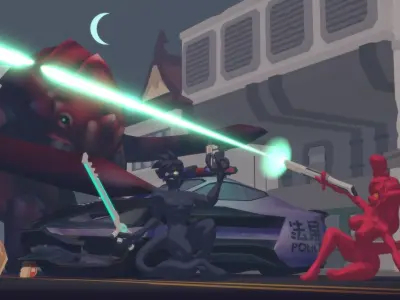 Acheron Slime Nude Low-poly 3D model