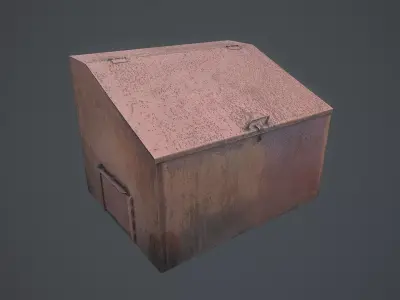 Street Metal Box Low-poly 3D model