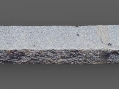 Street granite border raw scan 3D model