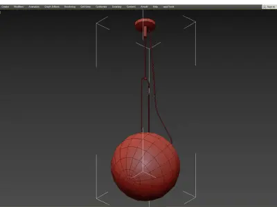 SIRIL glass globe pendant light Low-poly 3D model