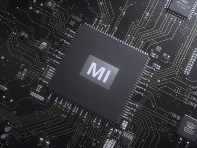 Electronic chip circuit board 3D model