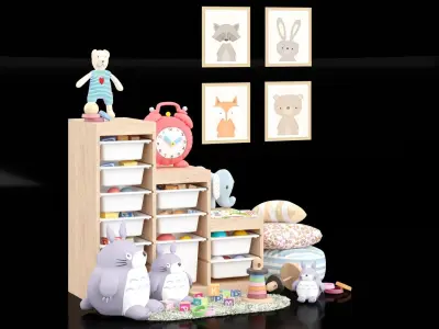 Furniture and Toys IKEA Decor For Children 3D model