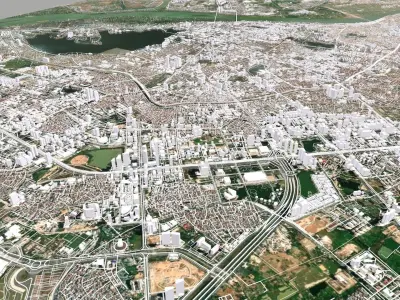 Cityscape Hanoi Vietnam 3D model