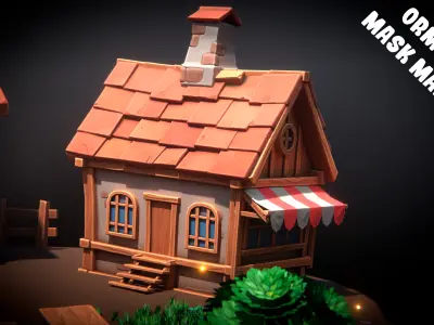 Medieval stylized pack Low-poly 3D model