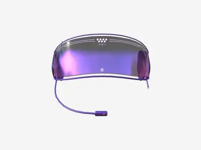 SciFi Glasses H10 Black Purple - Character Design Fashion Low-poly 3D model