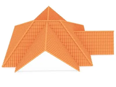 Realistic Roof Shingles 4 3D model