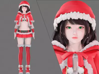 Christmas Clothing 0001 - UE5 - Unity - Blender - Animated Low-poly 3D model
