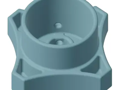 Plastic Faucet Square Knob 3D model