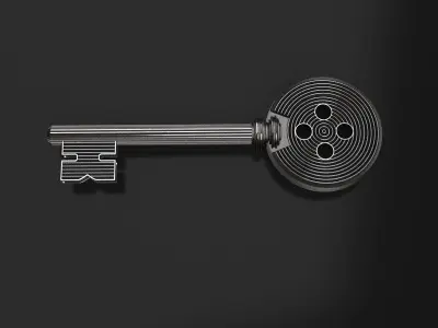 Coraline button Key - featured 3D print model