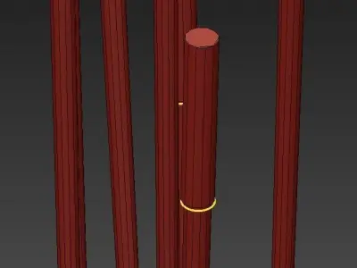 GIUNCO wooden floor lamp 3D model