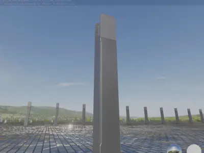 Street Light 8 Bollard 900mm Basic Version 1 Low-poly 3D model