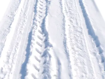 Ultra realistic Snow road 2 2021Hq Scan 3D model