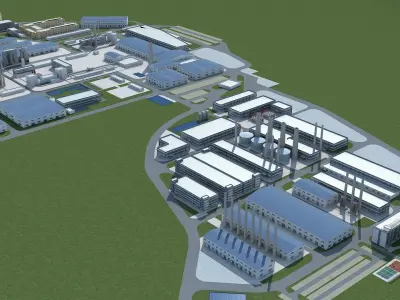 Factory Building  3D model