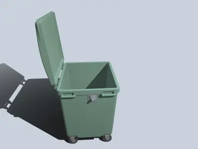 trash container Low-poly 3D model get