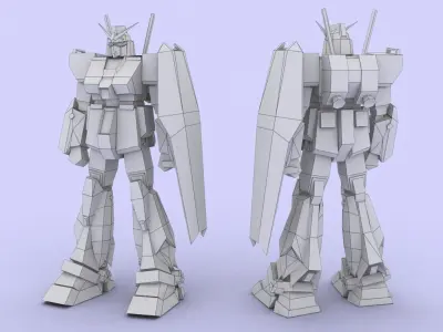 RX-78 NT-1 Alex Gundam Low-poly 3D model