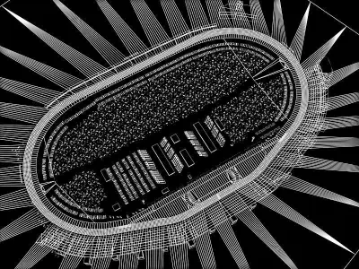 Texas Motor Speedway Game Ready Low-poly 3D model