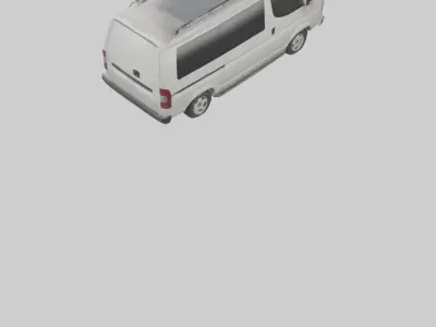 Family Van with Sliding Doors model Low-poly 3D model