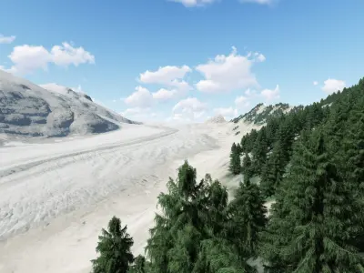 Mountain Valley British Columbia Canada 3D model