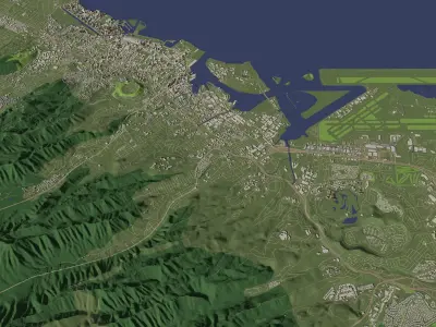 Honolulu Hawaii USA  - city and urban 3D model