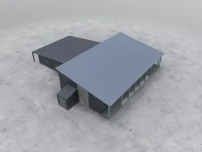 LHBP Building 2 Low-poly 3D model