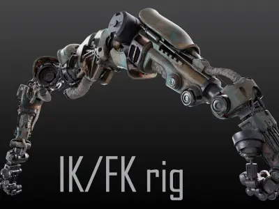 Hand mechanical 04 3D model