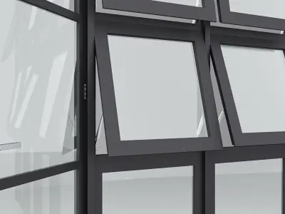 Aluminium door 15 3D model