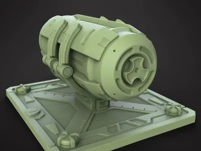 sci fi container v1 highpoly zbrush model 3D model