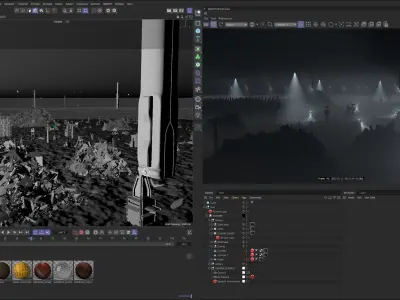 Environment panning scene from my Graduation project 3D model