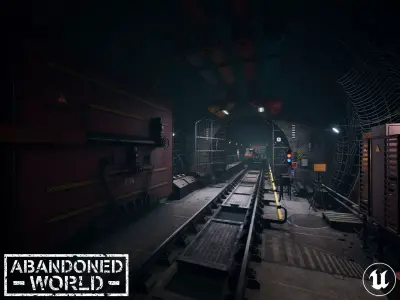 Modular Underground Tunnels for UE Low-poly 3D model