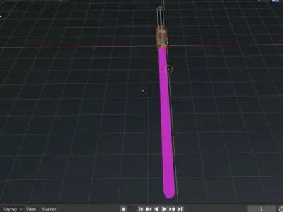 Mace Windu Lightsaber 3D print model