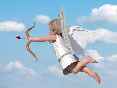  Cupid Angel with Heart Balloon Collection 