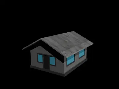 3 buildings house 3D model