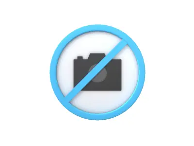 Prohibited Camera Symbol V1 003 Low-poly 3D model