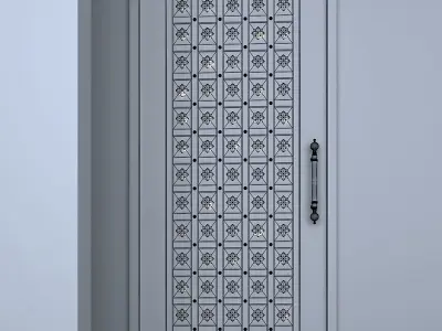 Door Wood Low-poly 3D model