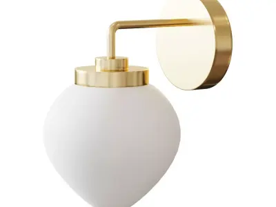 ATERSKEN OTSKEN Sconce milky glass 3D model