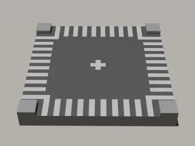 Road Pack Low-poly 3D model