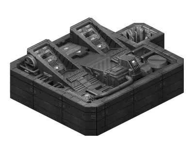 Spacecraft - Ground Small Objects 04 3D model