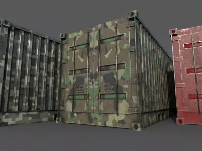 Old Used Container Low-poly 3D model