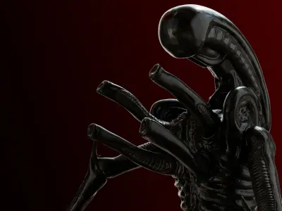 Xenomorph T-pose Unrigged 3D model