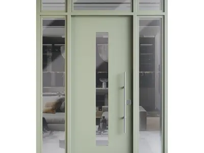 Modern entrance door 05 3D model